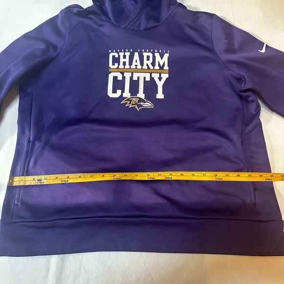 Baltimore Ravens NFL Team Apparel Nike Hooded Purple Sweatshirt, XL - Picture 10 of 11